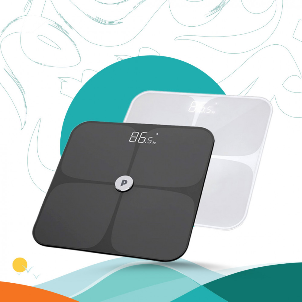 ميزان باورلوجي الذكي اكثر من 10 قياسات للجسم وقياس نبضات القلب